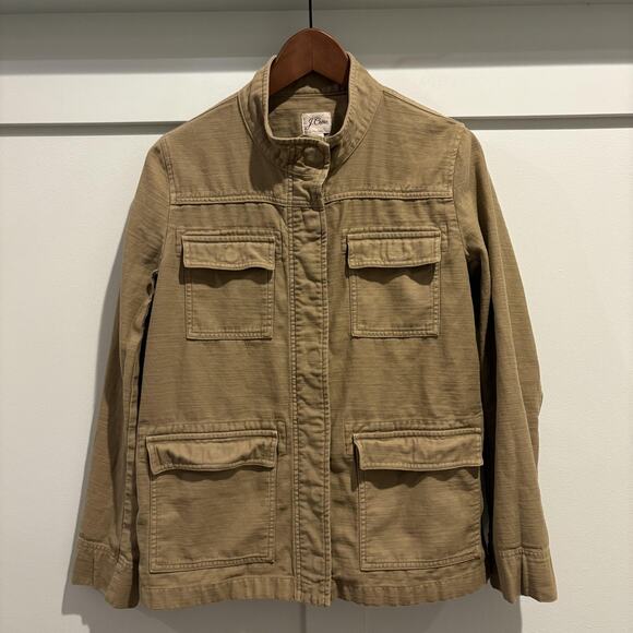 J Crew Jacket Womens Small Utility Safari AQ294 FA20 Button Pockets Workwear - Picture 1 of 14